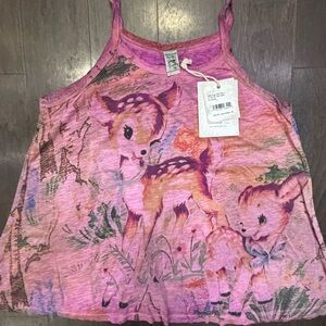 Magnolia Pearl Pink Tank Top with Deer Print Gently worn excellent condition